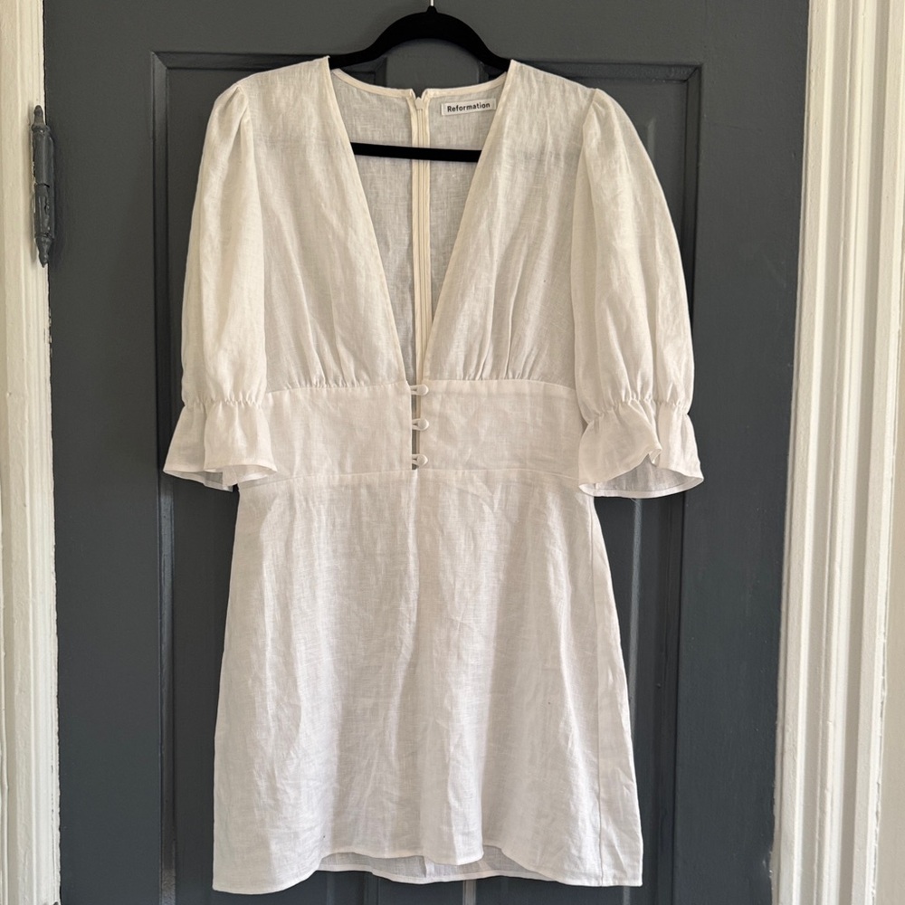 Reformation White Mini Dress